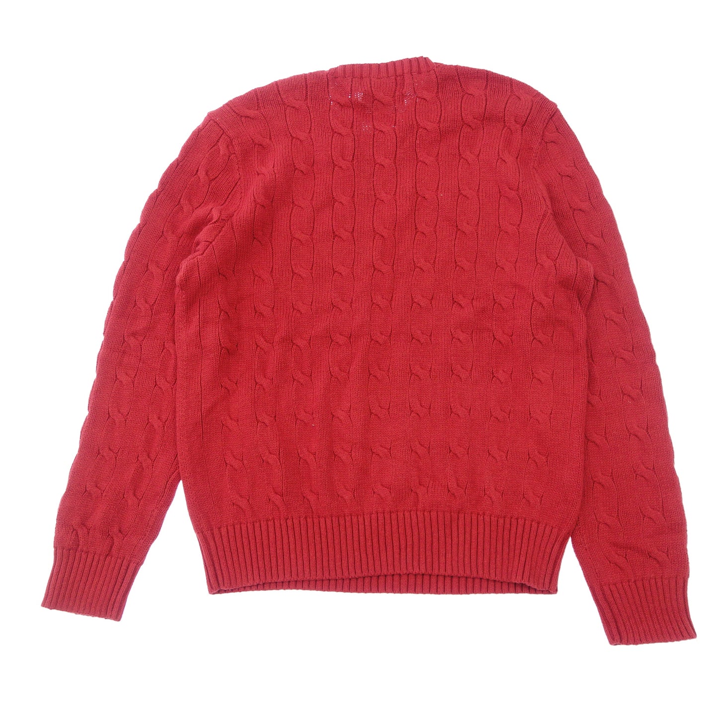 Polo Ralph Lauren Knit Cable Cotton Men's Red L POLO RALPH LAUREN [AFB3] [Used] 