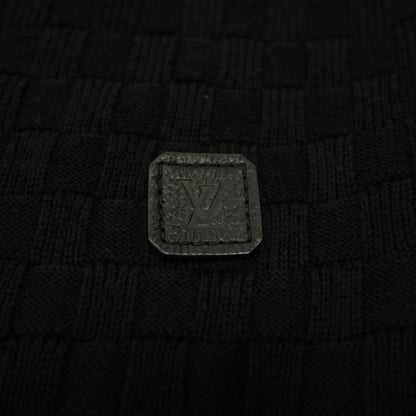 二手路易威登针织夹克拉链 Damier LV 皮革贴片 HBN46WF99 尺码 XS 男士黑色 LOUIS VUITTON [AFB30] 