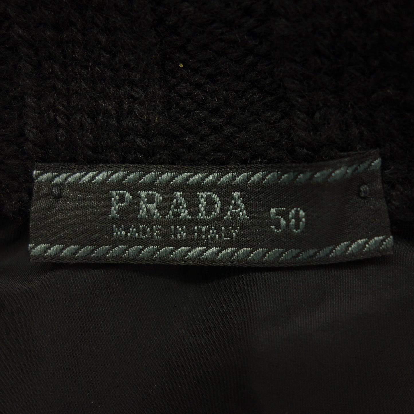 二手的 ◆普拉达针织夹克羊毛男士黑色尺寸 50 PRADA [AFB18] 