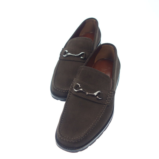 Very good condition◆A Testoni Loafer Suede Bit Men's Size M Brown a.testoni [AFD4] 