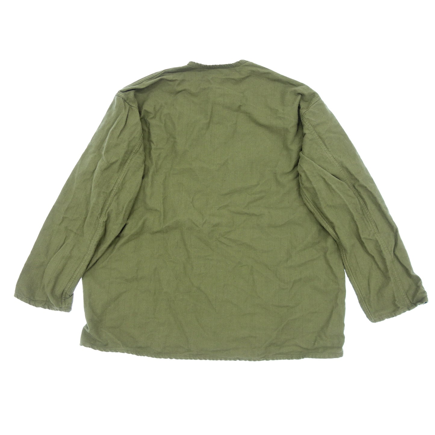 Used ◆ Vintage clothing Military cut and sew pullover shirt Sleeping shirt Green No size notation USED MILITALY [AFB44] 