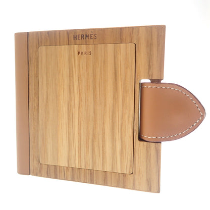 Hermes Snap Photo Frame Wooden with Box Hermes [AFI13] [Used] 