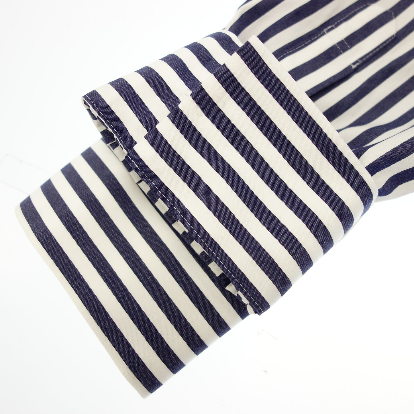 Very good condition ◆ Sacai Shirt Dress Cotton Poplin Dress Striped 23-06529 Blue Size 2 Ladies sacai [AFB32] 