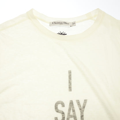 二手 Christian Dior T 恤 I SAY I print 053T03AA464 女式 白色 M 码 Christian Dior [AFB42] 