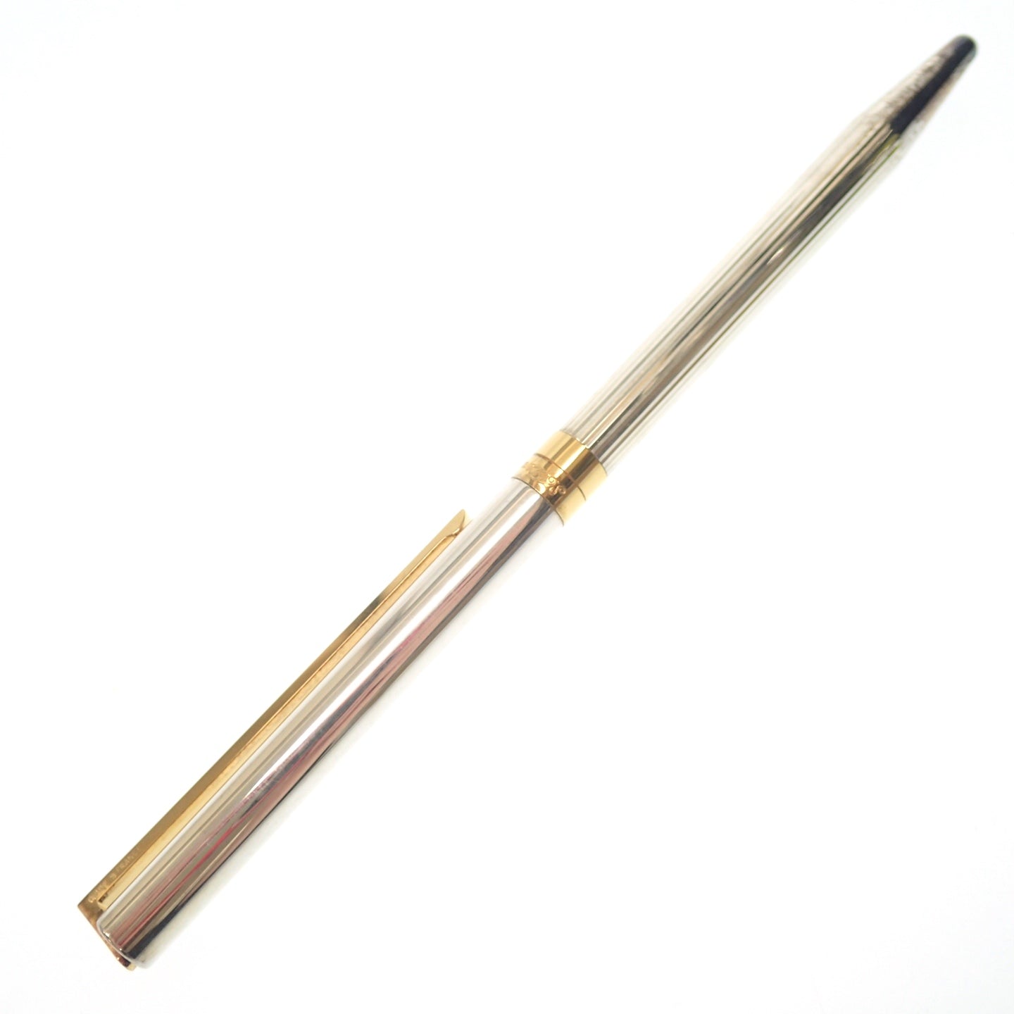 デュポン ボールペン ツイスト式 シルバー×ゴールド S.T.Dupont【AFI5