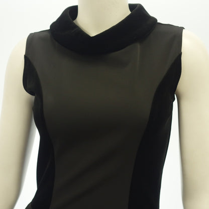 Good condition ◆ FOXEY NEW YORK Sleeveless dress 18245 Velor switching Ladies Black Size 38 FOXEY NEW YORK [AFB11] 