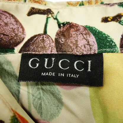 Good condition ◆ Gucci long sleeve shirt fruit pattern silk ladies multicolor size 42 GUCCI [AFB46] 