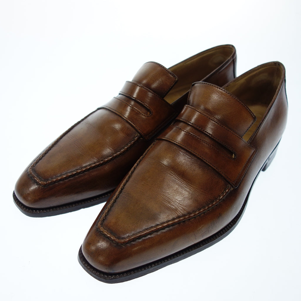 Used ◆ Berluti Leather Shoes Andy Demjour Loafers Men's 8 Brown Berluti [AFC51] 