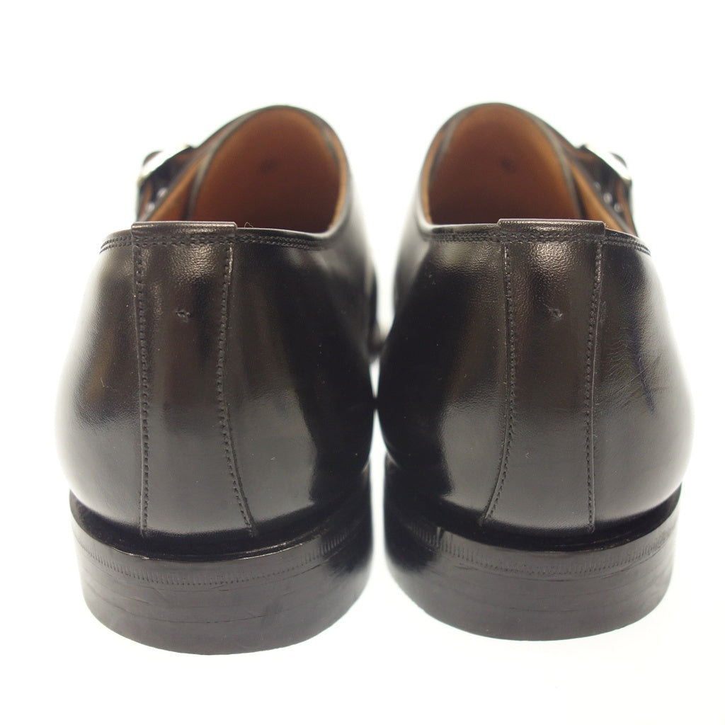 Very good condition◆Scotch grain leather shoes double monk NL-2221 Men's black size 24.5 SCOTCH GRAIN [AFC31] 