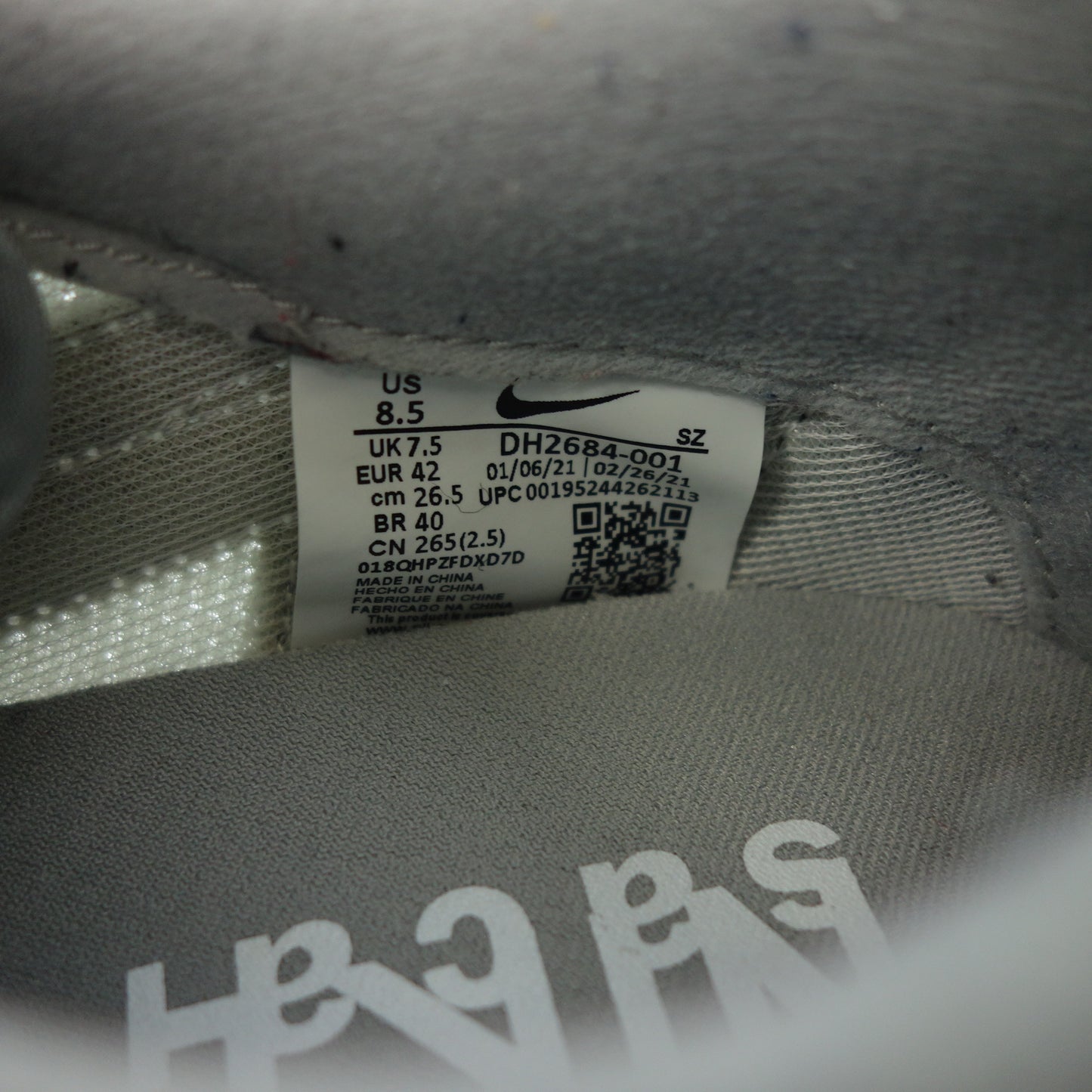 極美品◆ナイキ サカイ スニーカー DH2684-001 LD ワッフル メンズ グレー系 サイズ26.5cm NIKE Sacai【AFD8】