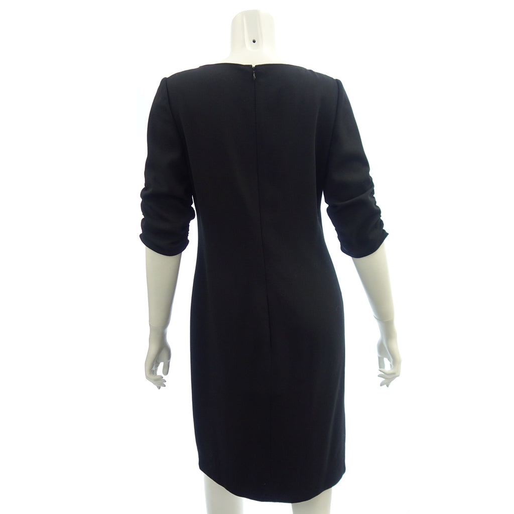 Good condition◆Valentino Dress Dress Bijou Pin Brooch Ladies 8 Black VALENTINO [AFB46] 
