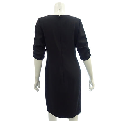 Good condition◆Valentino Dress Dress Bijou Pin Brooch Ladies 8 Black VALENTINO [AFB46] 