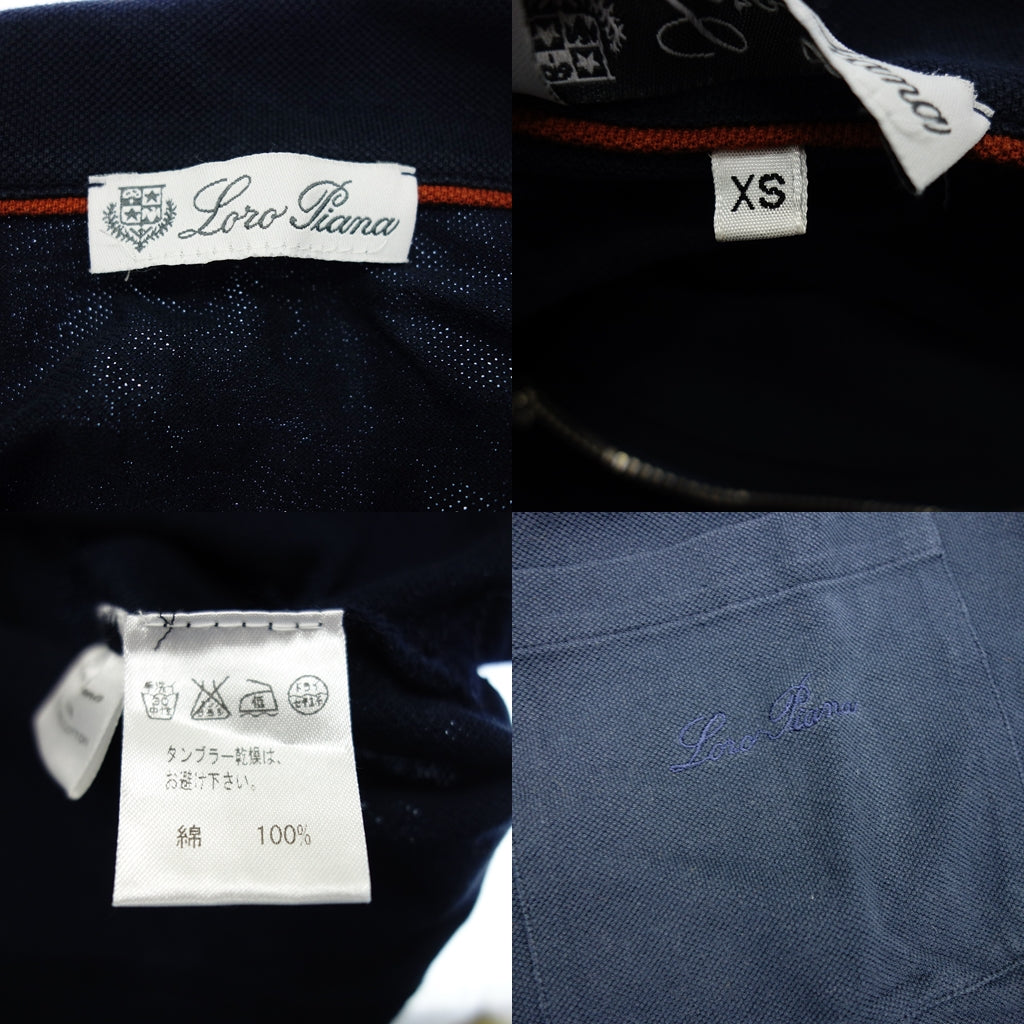 Loro Piana Polo 衫拉链男式 XS 海军蓝 Loro Piana [AFB43] [二手] 