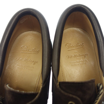 状况良好 ◆ Paraboot 甲板鞋 Chimey FilMelange 定制绒面革男式棕色 7.5 码 Paraboot CHIMEY FilMelange [LA] 