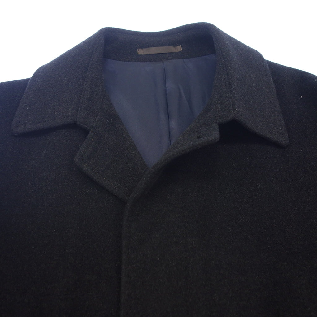 Good Condition◆Paul Smith Stainless Steel Collar Coat Angora Men's Black Size M Paul Smith [AFA21] 