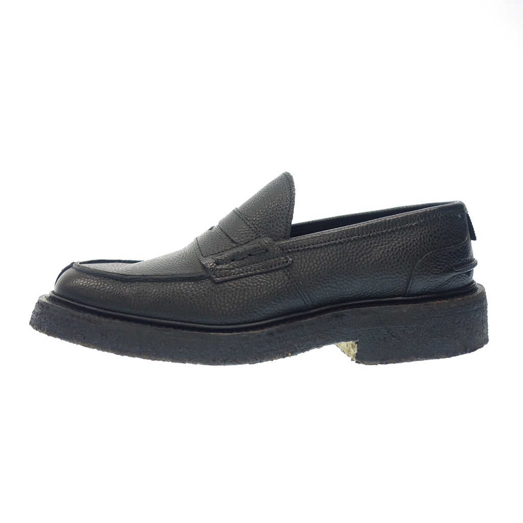 Good Condition◆Tricker's MACKINTOSH Leather Shoes Loafers Grained Leather Men's UK7 Black Tricker's MACKINTOSH [AFC26] 