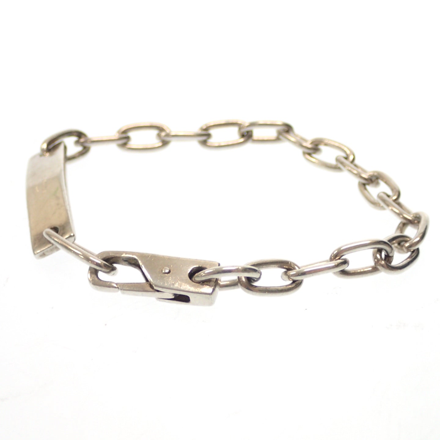 Used ◆ Gucci bracelet chain plate SV925 silver GUCCI [LA] 