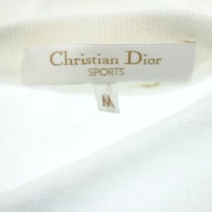 美品◆クリスチャンディオール ニットカーディガン ワッペン レディース ホワイト M Christian Dior【AFB29】