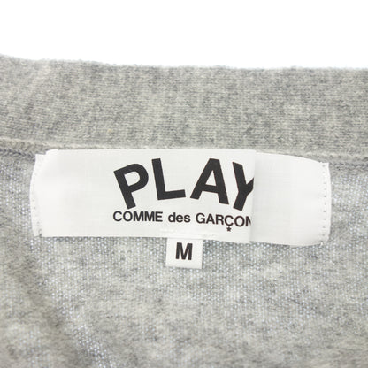 COMME des GARCONS Cardigan White Heart Wool Knit AZ-N066 Men's Gray M COMME des GARCONS [AFB40] [Used] 