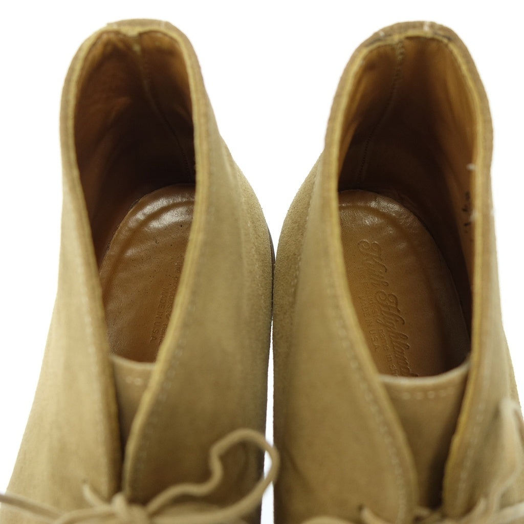 Good Condition◆Walkover Leather Shoes Chukka Boots JA17883 Suede Men's Beige Size 8.5 WALK OVER [AFC42] 