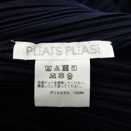 プリーツプリーズ ワンピース ノースリーブ ネイビー レディース PLEATS PLEASE【AFB10】【中古】