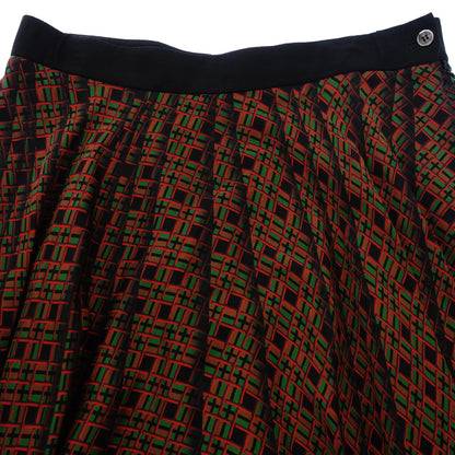 Hermes Silk Skirt All Over Pattern Women's Multicolor 38 HERMES [AFB14] [Used] 