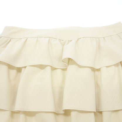 Very beautiful item ◆ Rene International Frill Skirt Ladies Beige Size 36 Rene International [AFB12] 