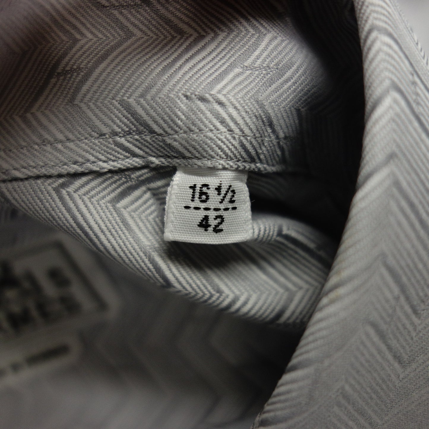 Good Condition◆Hermes Long Sleeve Shirt Serie Button All Over Pattern Size 42 Men's Gray HERMES [AFB38] 