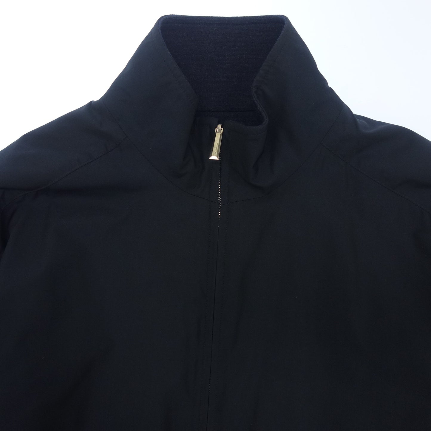 Dunhill zip-up blouson reversible men's L black x navy dunhill [AFB8] [Used] 