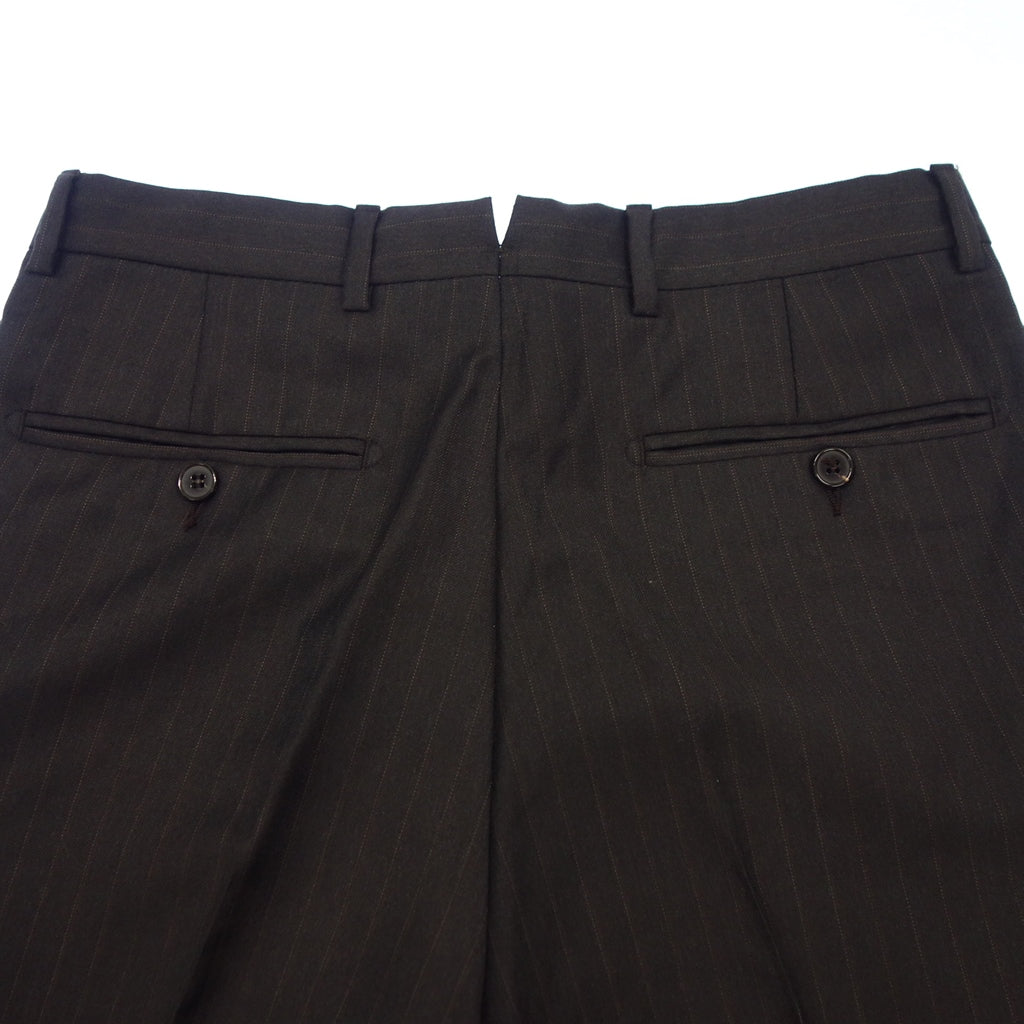 Good Condition ◆ Ermenegildo Zegna Suit Setup TRAVELER Wool Striped Men's Brown Size 44 Ermenegildo Zegna [AFB21] 