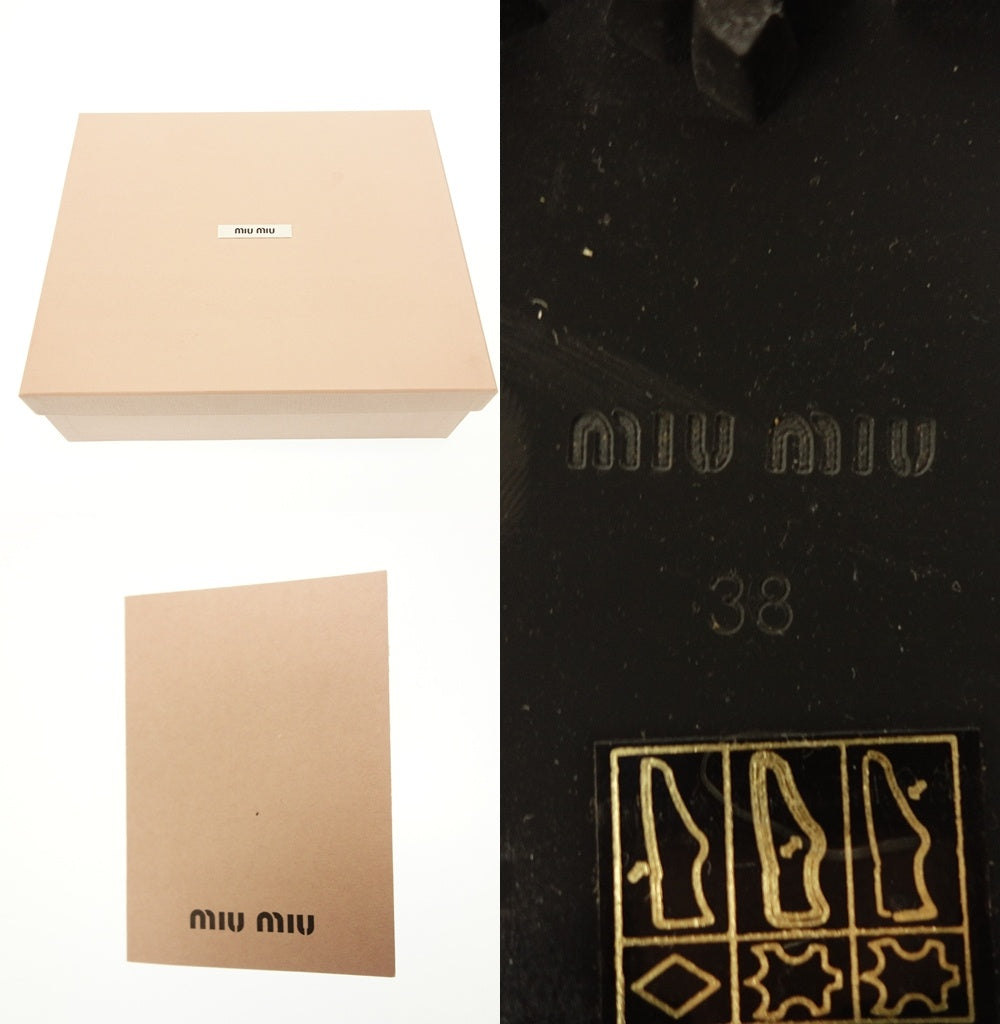 Used ◆ Miu Miu slip-on ladies silver size 38 miu miu [AFD7] 