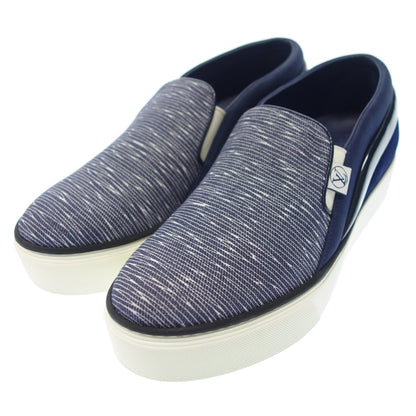 Very good condition ◆ Louis Vuitton leather sneakers slip-on men's 37 blue LOUIS VUITTON [AFC17] 