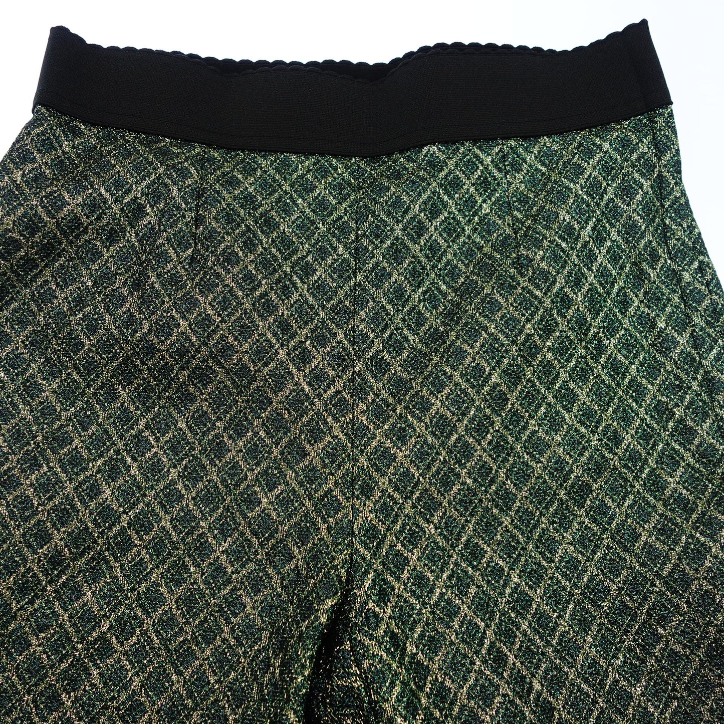 Dolce &amp; Gabbana Leggings Pants Glitter Lamé Women's Green 40 DOLCE&amp;GABBANA [AFB6] 