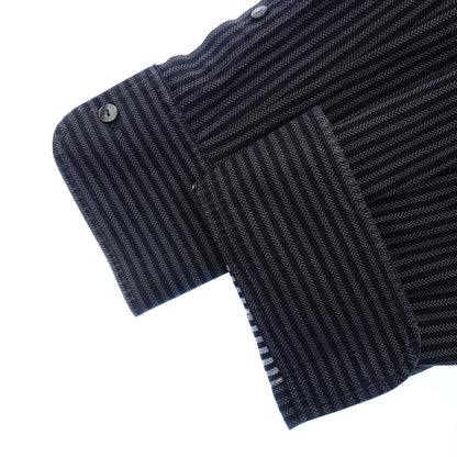 Good condition◆Dolce &amp; Gabbana long sleeve shirt striped men's black size 41 DOLCE&amp;GABBANA [AFB29] 