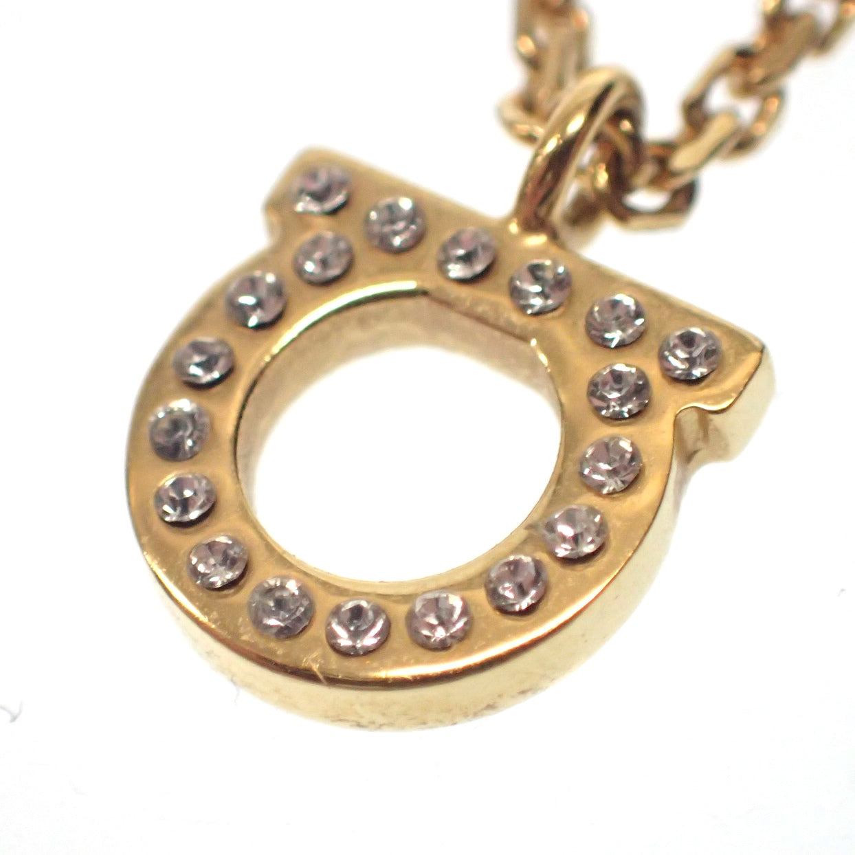 Good condition ◆ Salvatore Ferragamo necklace pendant 696654 Gancini gold series with box Salvatore Ferragamo [AFI18] 
