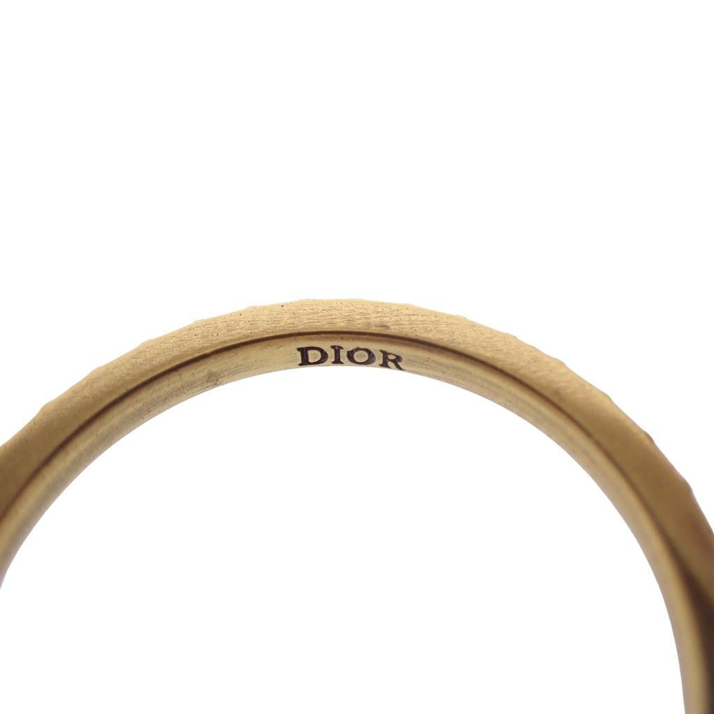 美品◆ディオール リング スター ラインストーン ゴールド 約15号 DIOR【AFI12】