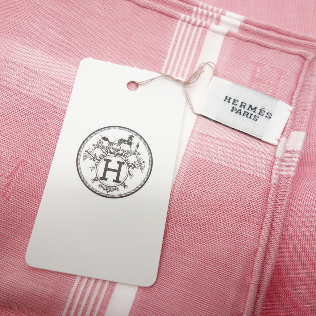 Like new◆Hermes handkerchief 100% cotton pink with box HERMES [AFI12] 