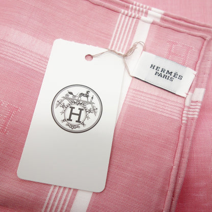 Like new◆Hermes handkerchief 100% cotton pink with box HERMES [AFI10] 