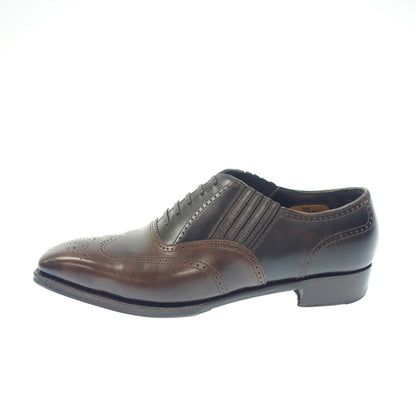 Good condition ◆ Anthony Cleverley Leather Shoes Side Elastic CHURCHILL Men's 6 Brown ANTHONY CLEVERLEY [LA] 