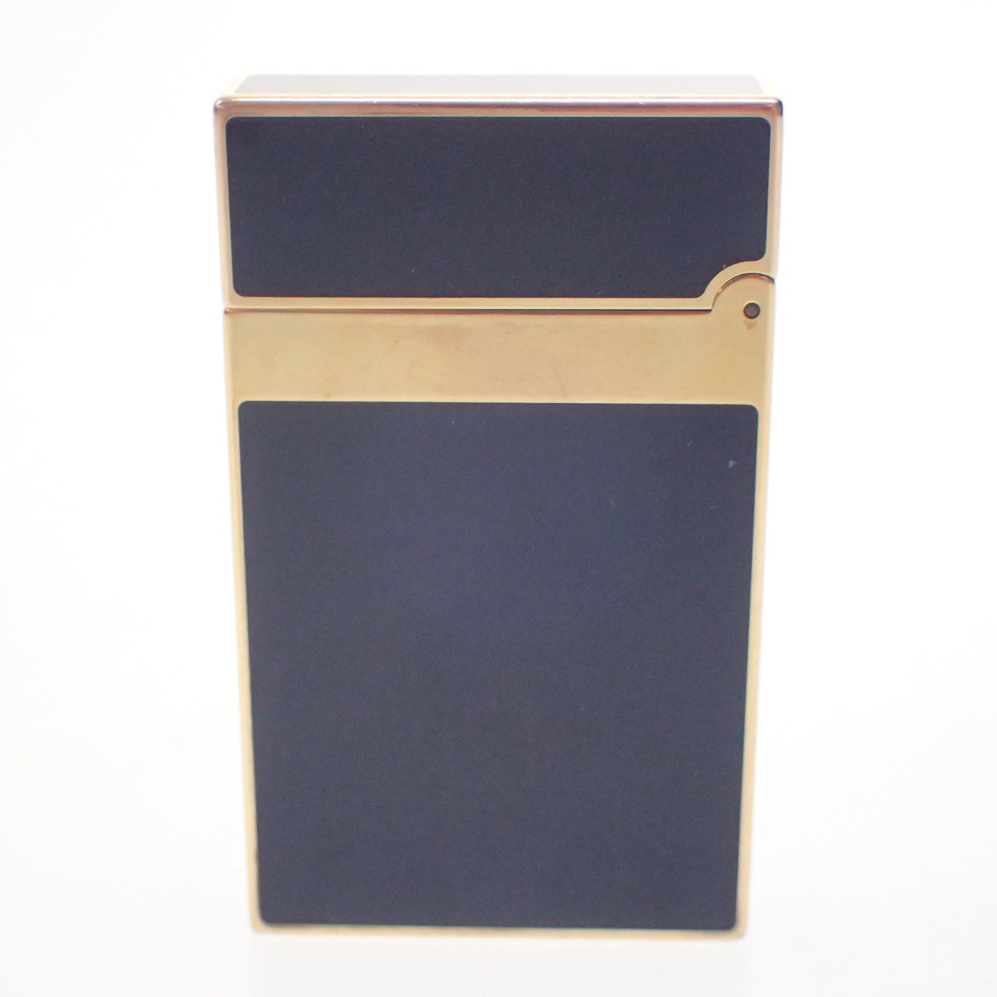 中古◆デュポン ガスライター ライン2 LINE2 ゴールド×ネイビー S.T.Dupont【AFI2】