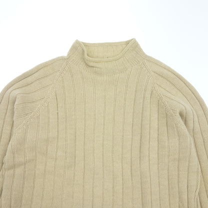 Hermes Wool Knit Sweater High Neck Men's S Beige HERMES [AFB18] [Used] 