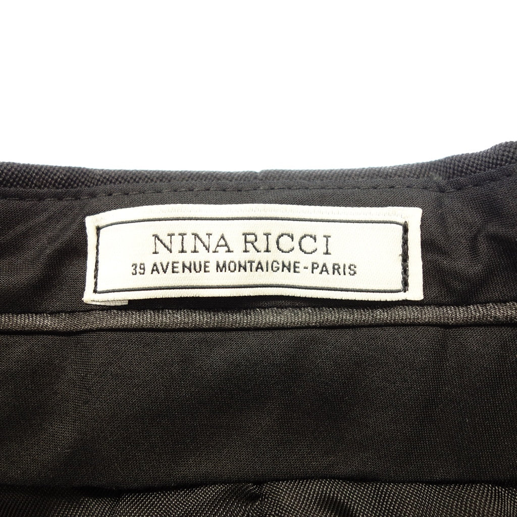 状况良好◆ Nina Ricci 裤子宽女士黑色尺寸未知 NINA RICCI 39 AVENUE MONTAIGNE PARIS [AFB5] 