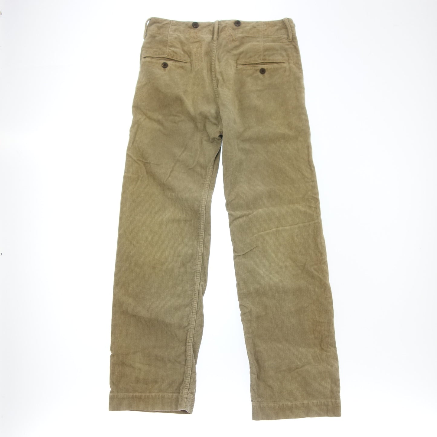 RRL Corduroy Pants with Suspender Buttons Distressed Men's 25 Beige [AFB34] [Used] 