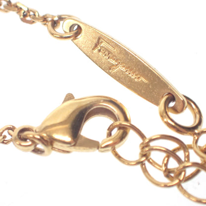 Good condition ◆ Salvatore Ferragamo necklace pendant 696654 Gancini gold series with box Salvatore Ferragamo [AFI18] 