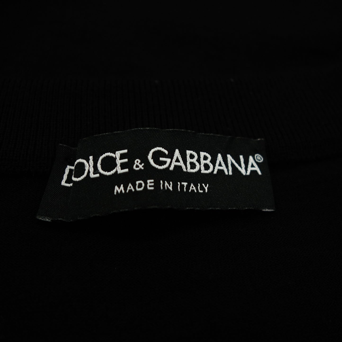 Dolce &amp; Gabbana Knit Sweater Logo Embroidery Men's Black 52 DOLCE&amp;GABBANA [AFB19] [Used] 