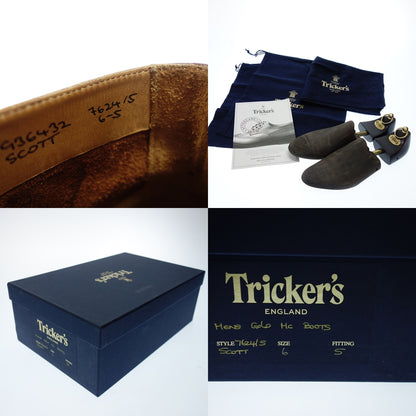 美品◆トリッカーズ SCOTT 7624 レザー ブーツ メンズ 6 茶系 Tricker's【AFD3】