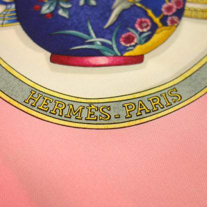 Used ◆Hermes Scarf Carre 90 Pourvu qu'on ait l'ivresse Perfume Pattern Silk Pink HERMES [AFI22] 