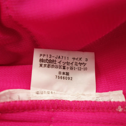 極美品◆プリーツプリーズ ジップハイネックコート レディース ピンク系 サイズ3 PP13-JA711 PLEATS PLEASE【AFB4】