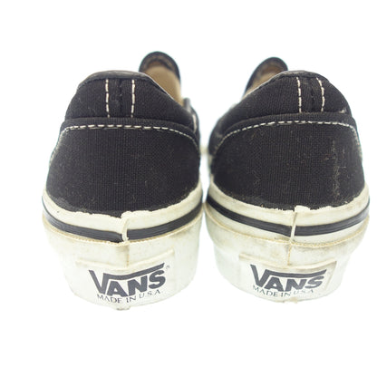 中古◆バンズ スニーカー スリッポン USA製 キッズ ブラック サイズ17-18 VANS【AFD9】