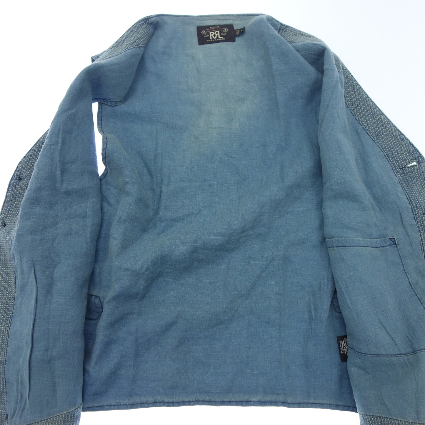 Double Earl Ralph Lauren Denim Vest Abrams Cotton Men's XL Blue RRL [AFB23] [Used] 